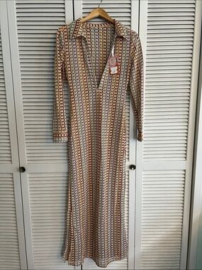 Sunfere Knit Maxi Dress in Multi-Color